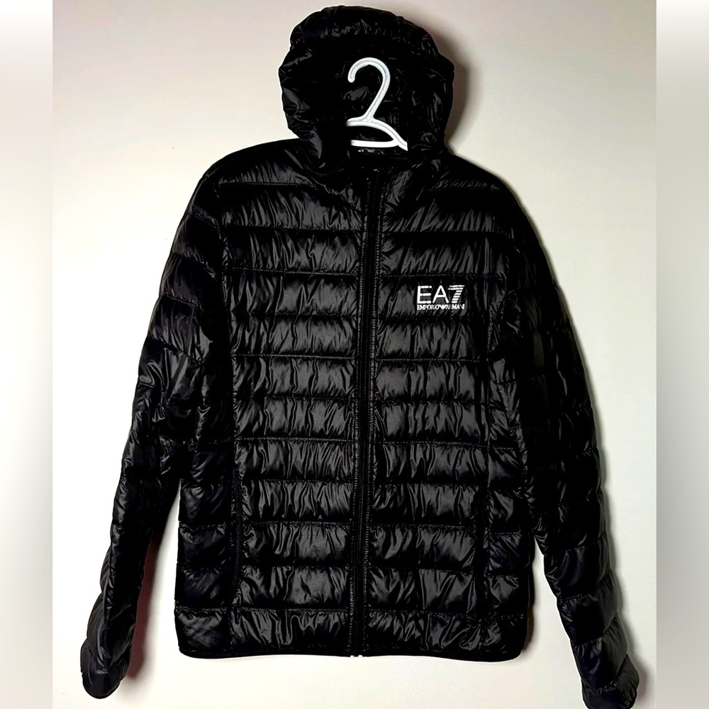 Emporio Armani EA7  Lightweight Down Jacket Black Size XXL (fits like Large)